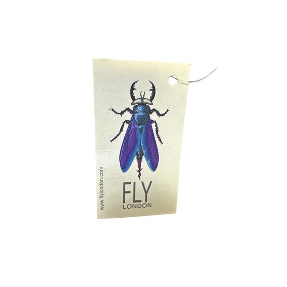 NWT Fly London Gold Metallic Slingback Wedge Shoes Size 8.5 - Picture 6 of 8